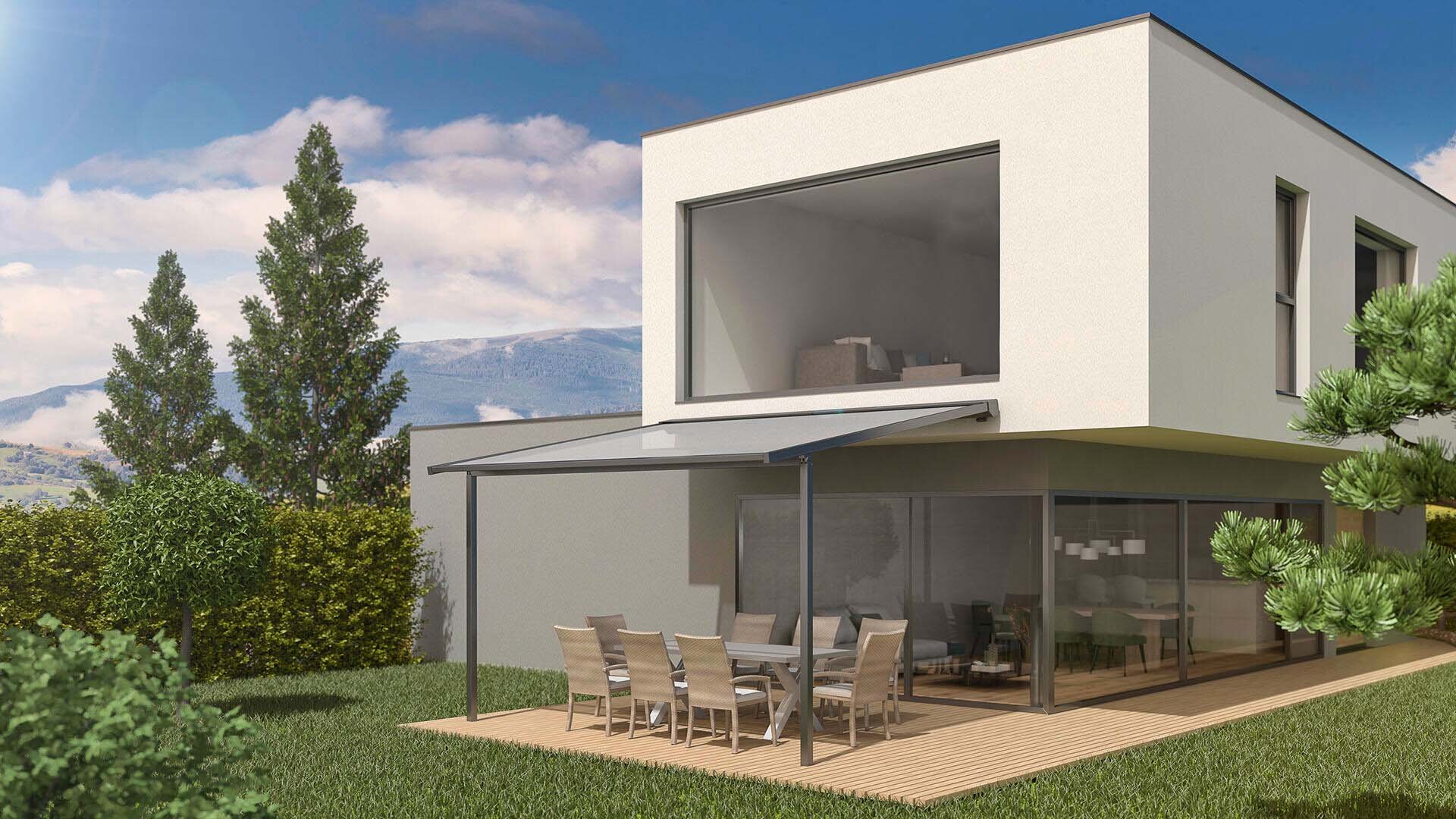 Überdachung montiert von MK - Sonnenschutztechnik